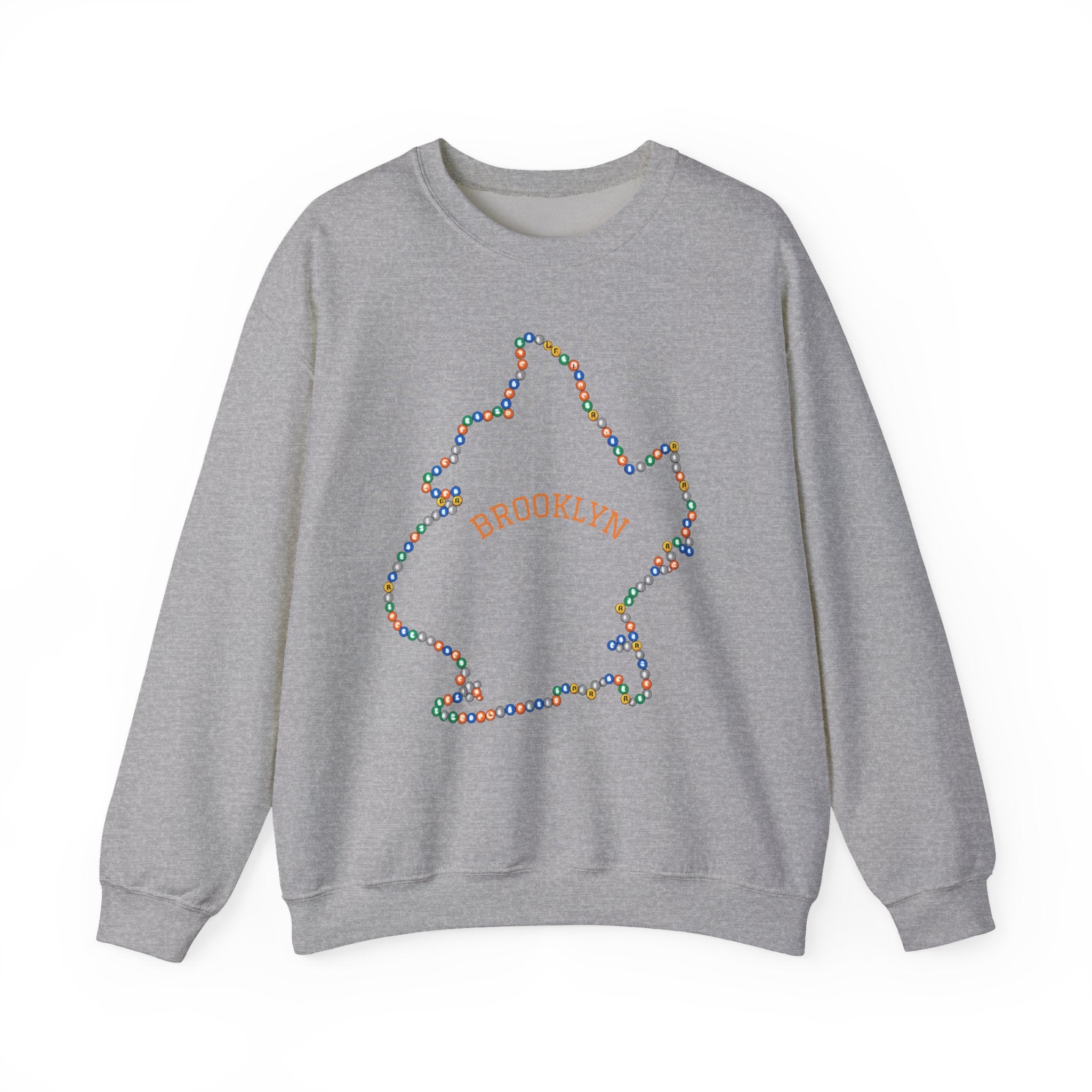 Sudadera con mapa del metro de Brooklyn | Suéter de cuello redondo de NYC