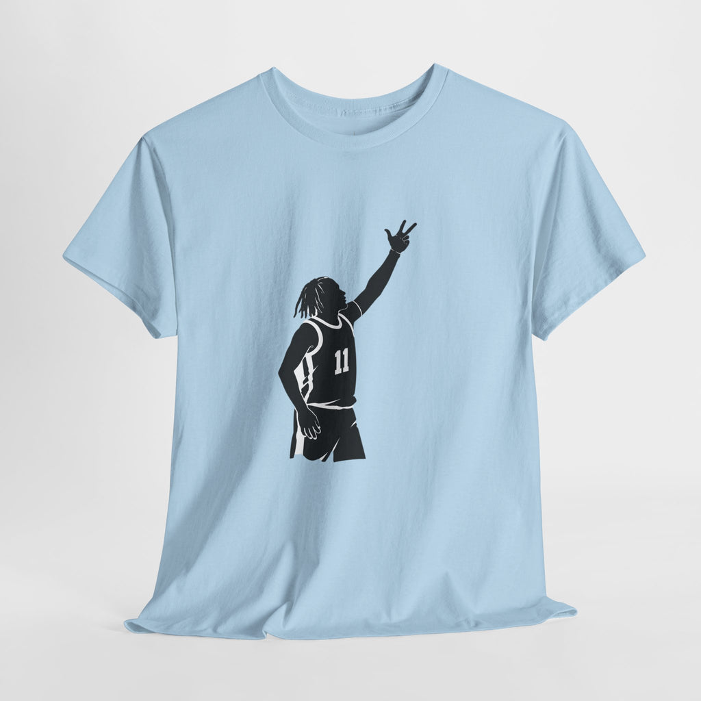 Customizable Jalen Brunson 3 Points Celly T-Shirt | New York Basketball Tee