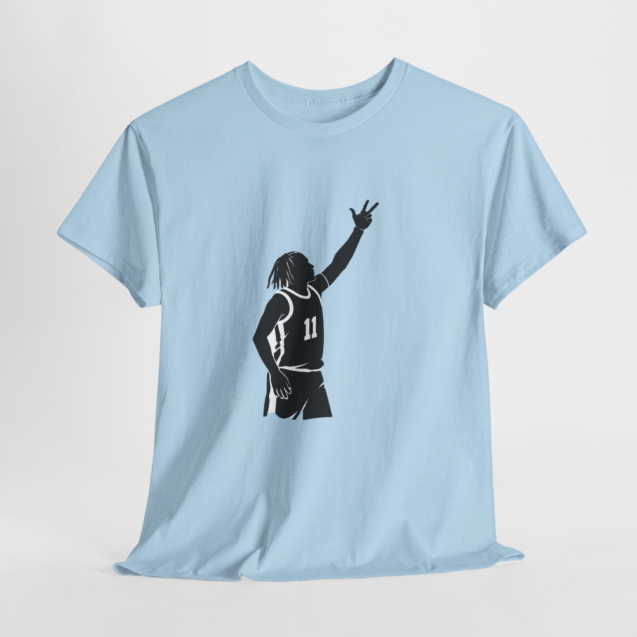Customizable Jalen Brunson 3 Points Celly T-Shirt | New York Basketball Tee