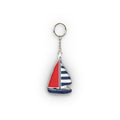 Sailboat Nautical Mini Plush Keychain - Sailing Coastal Style Bag Charm
