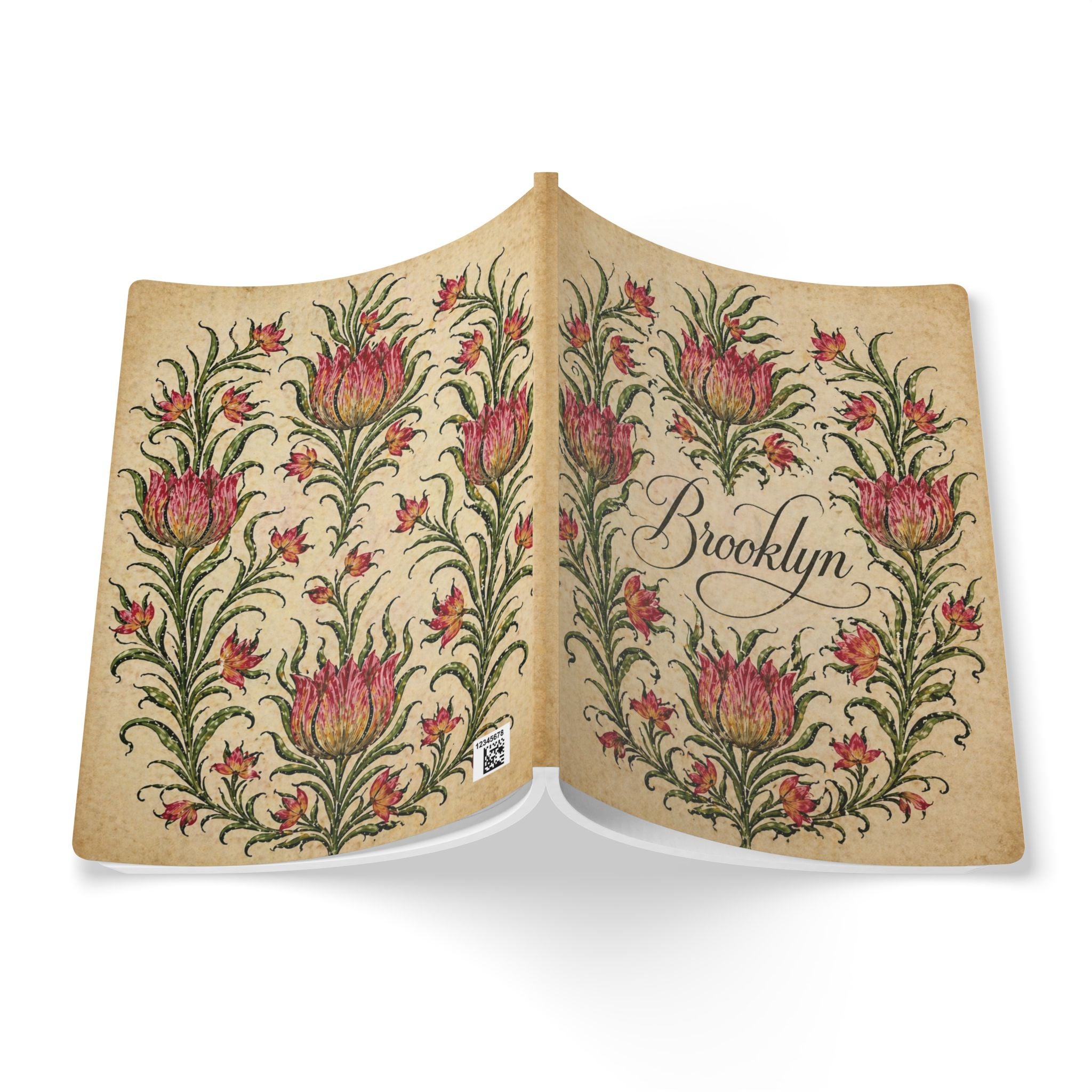 Brooklyn Vintage-style Floral Journal — Brooklyn Garden Softcover Notebook