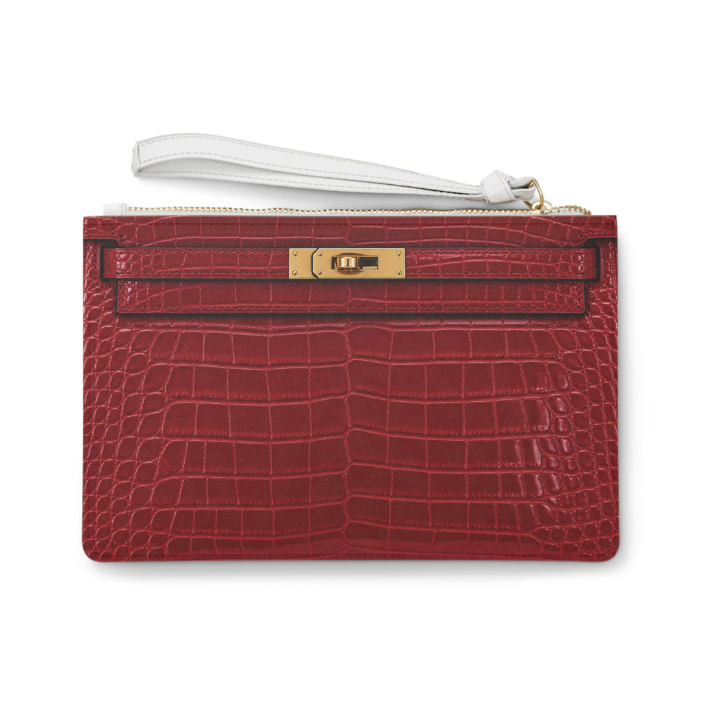 Canal Street Burgundy Clutch Bag — Elegant Wristlet Purse for Evening & Gifts