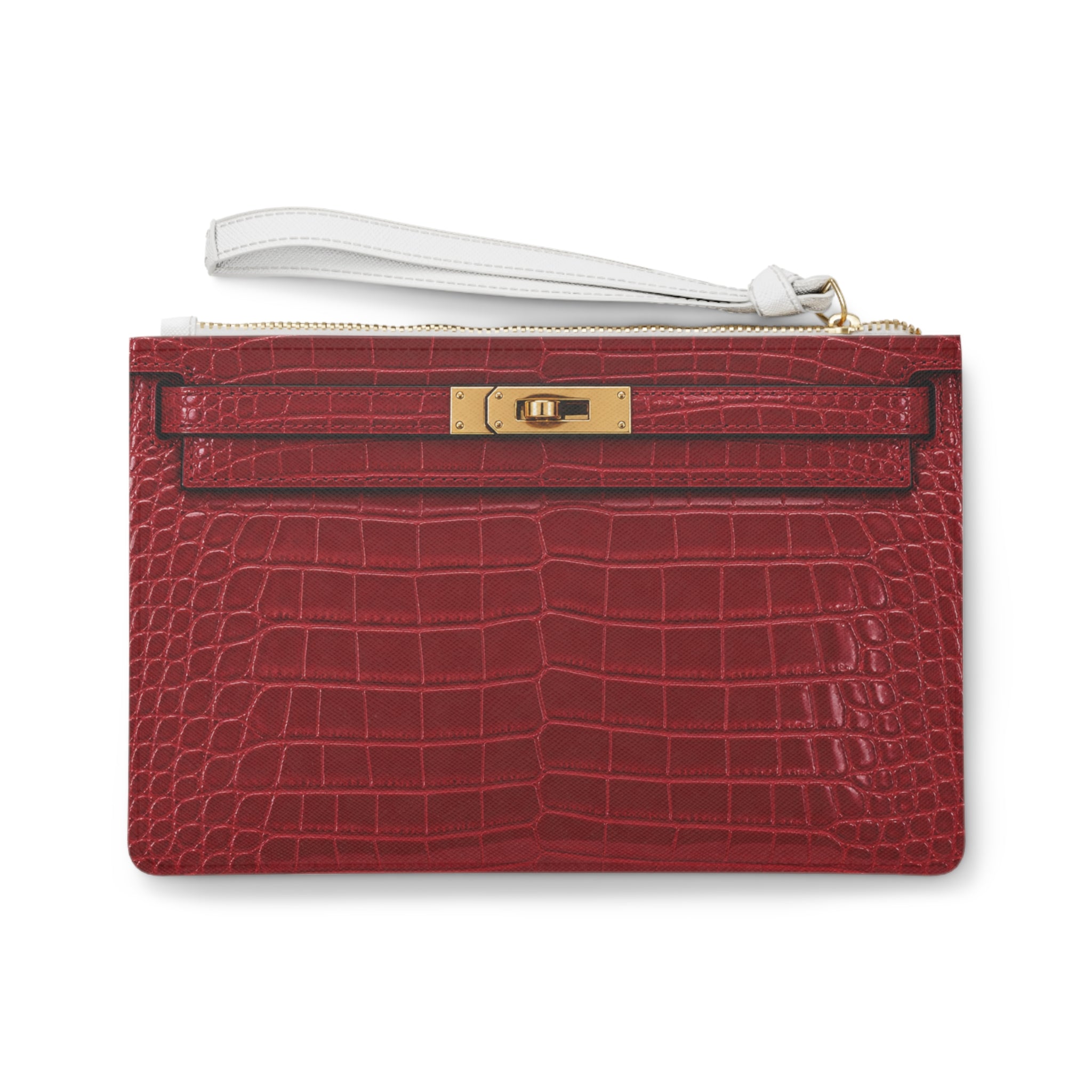Canal Street Burgundy Clutch Bag — Elegant Wristlet Purse for Evening & Gifts