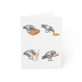 Foodie NYC Pigeon 4.6” x 6.25” Greeting Cards | Pack of 10 Dinner Party Bird Lover Food Card Pack