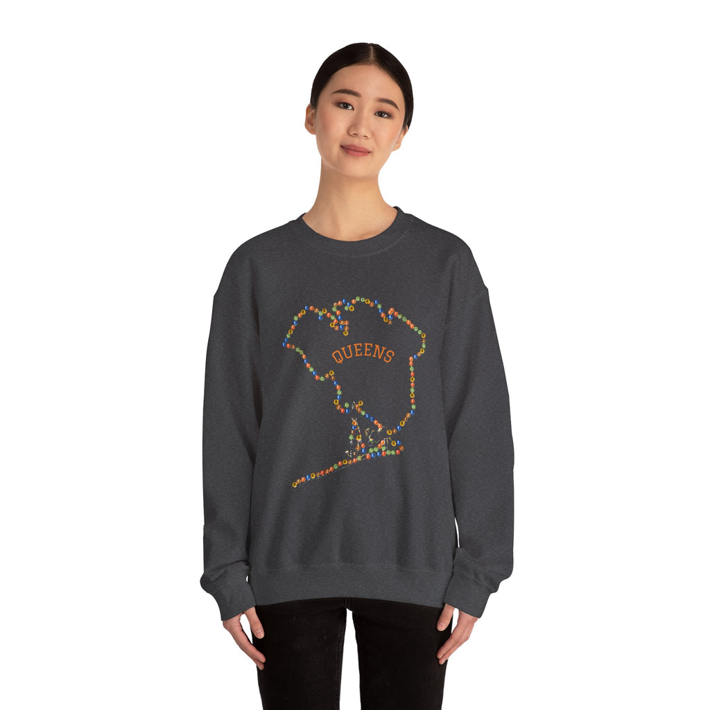 Queens Map Subway Signs Sweatshirt | NYC Crewneck Sweater