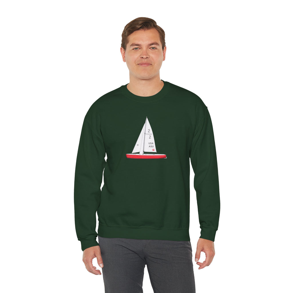 Sudadera con cuello redondo y diseño de velero del Central Park — Suéter gráfico náutico costero de NYC