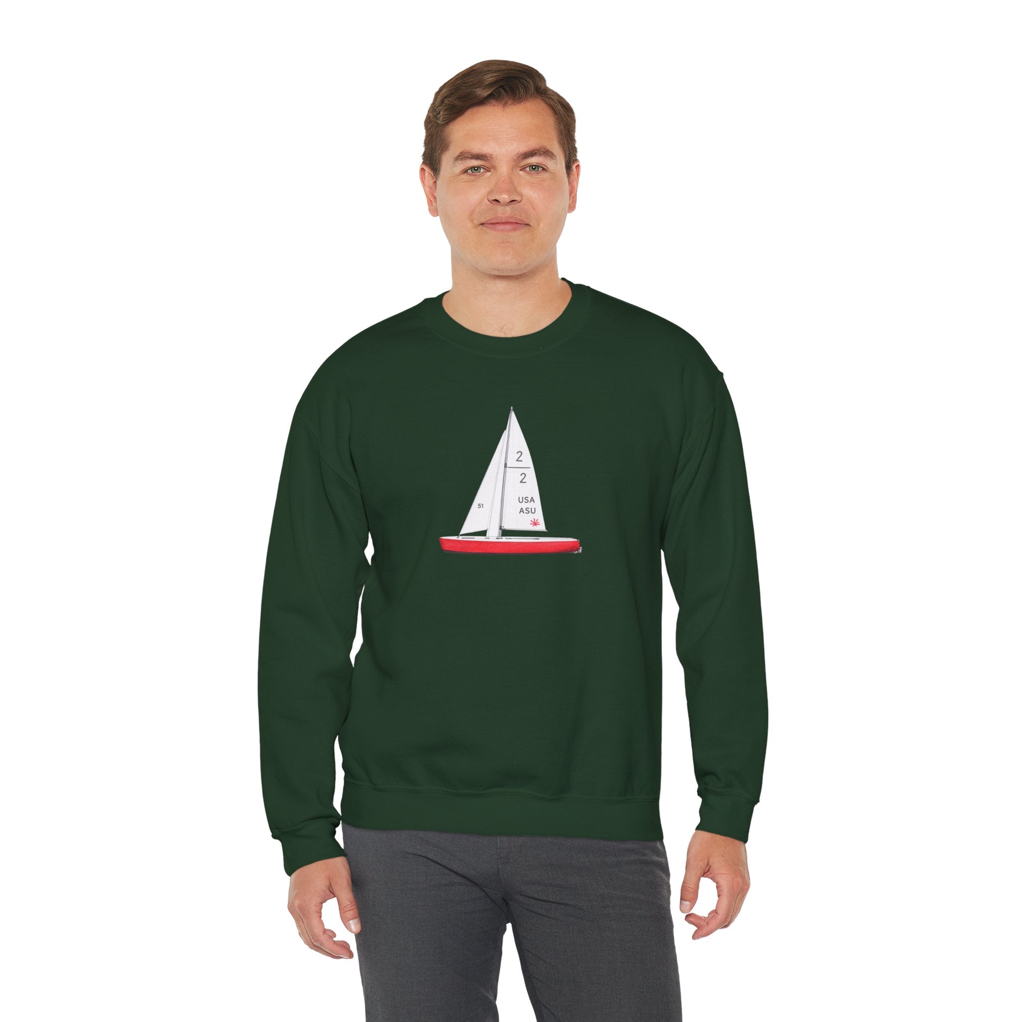 Sudadera con cuello redondo y diseño de velero del Central Park — Suéter gráfico náutico costero de NYC