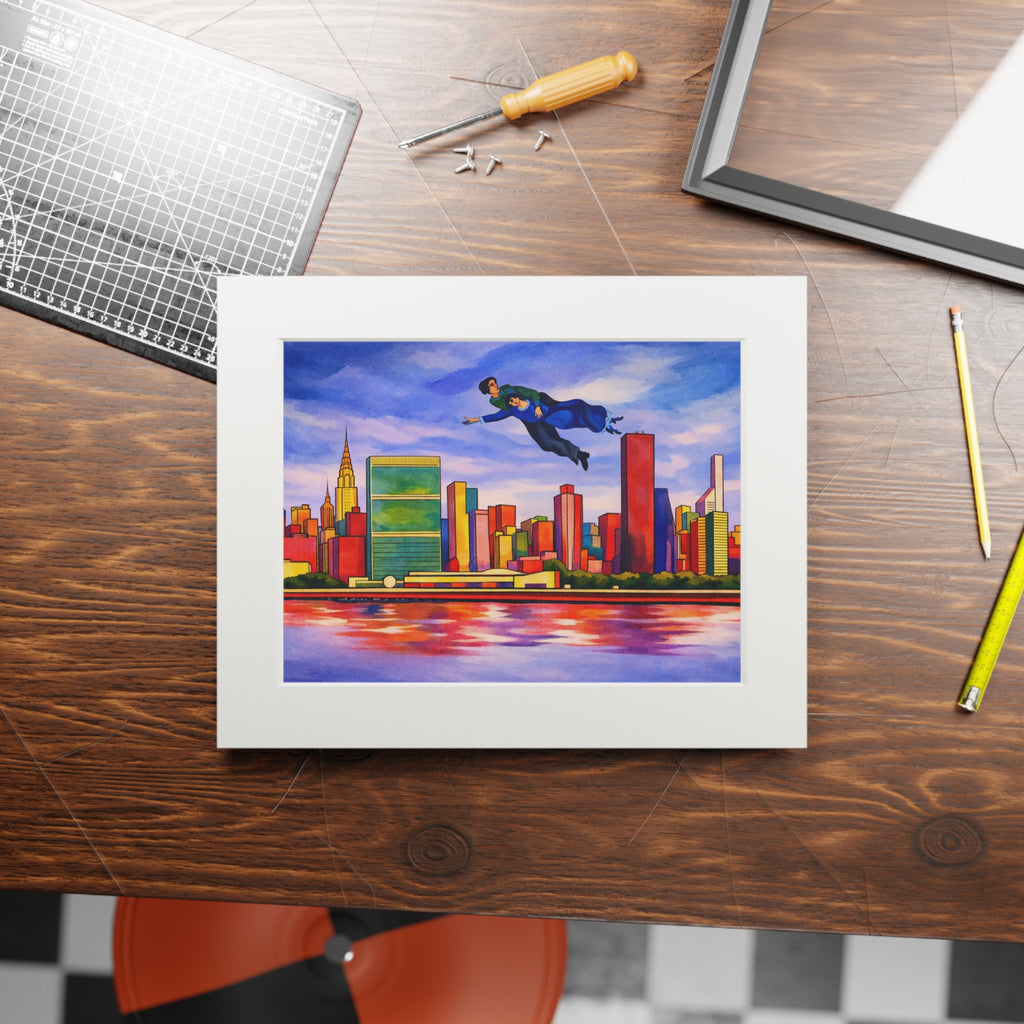 Sobre el pueblo Manhattan Skyline inspirado en Marc Chagall Alfombrilla Marco