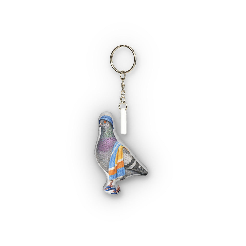 Coney Island NYC Pigeon Mini Plush Keychain |  Brooklyn Beach Bum Bird Lovers Plushie Bag Charm