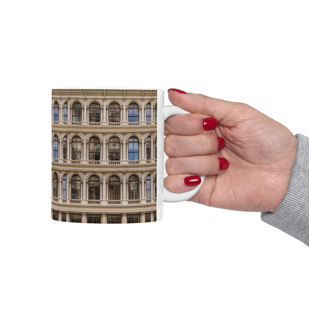 SoHo Cast Iron Building Mug | NYC Architecture Building Ceramic Mug