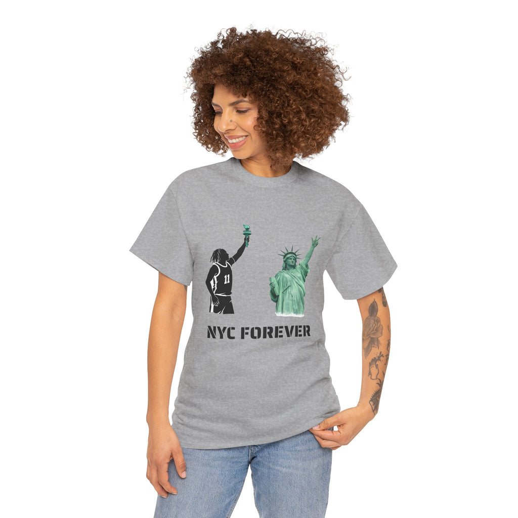 New York Forever Basketball Tee | Jalen Brunson Statue of Liberty T-Shirt