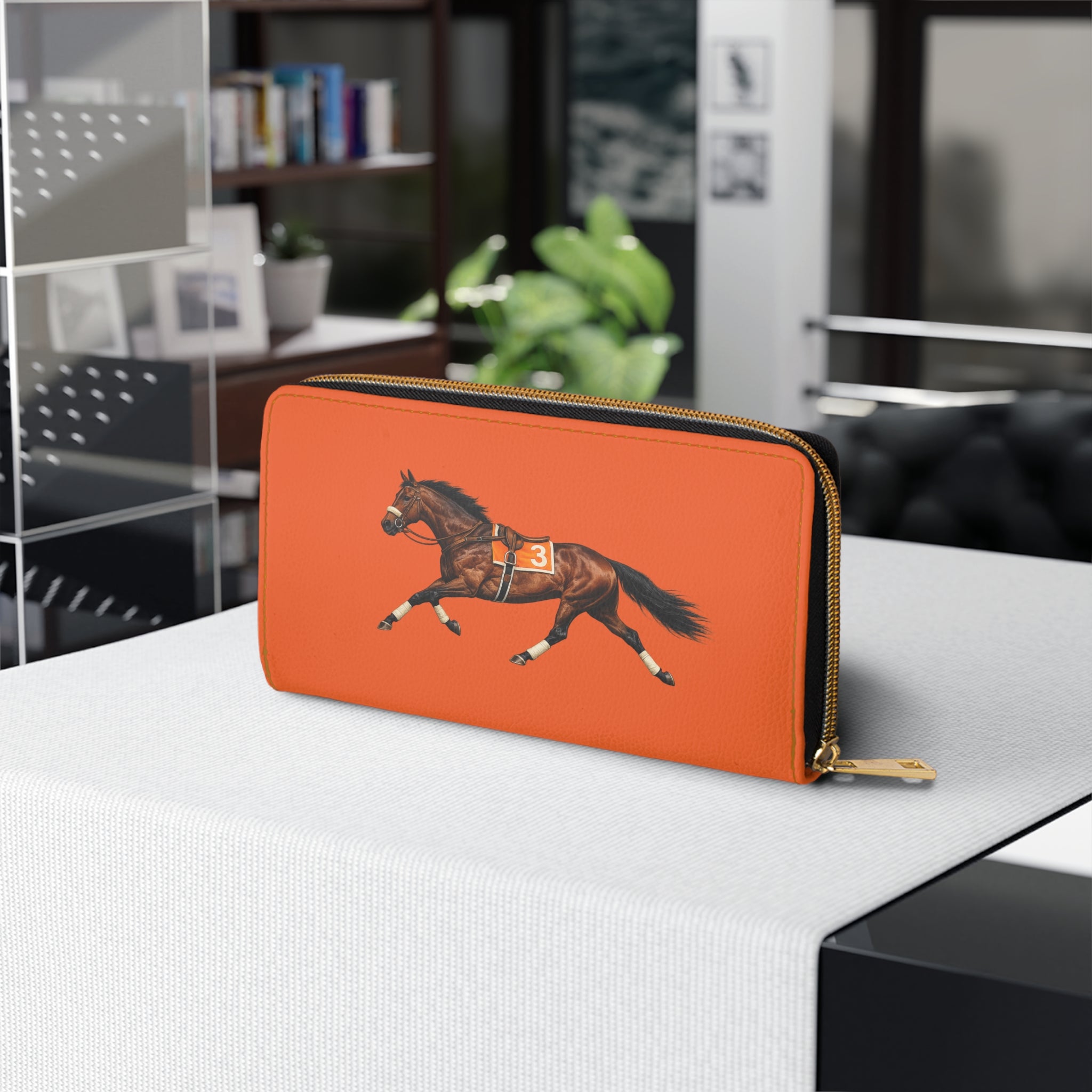 Ozone Park Horse Racing Zipper Wallet – Queens Equestrian Wallet