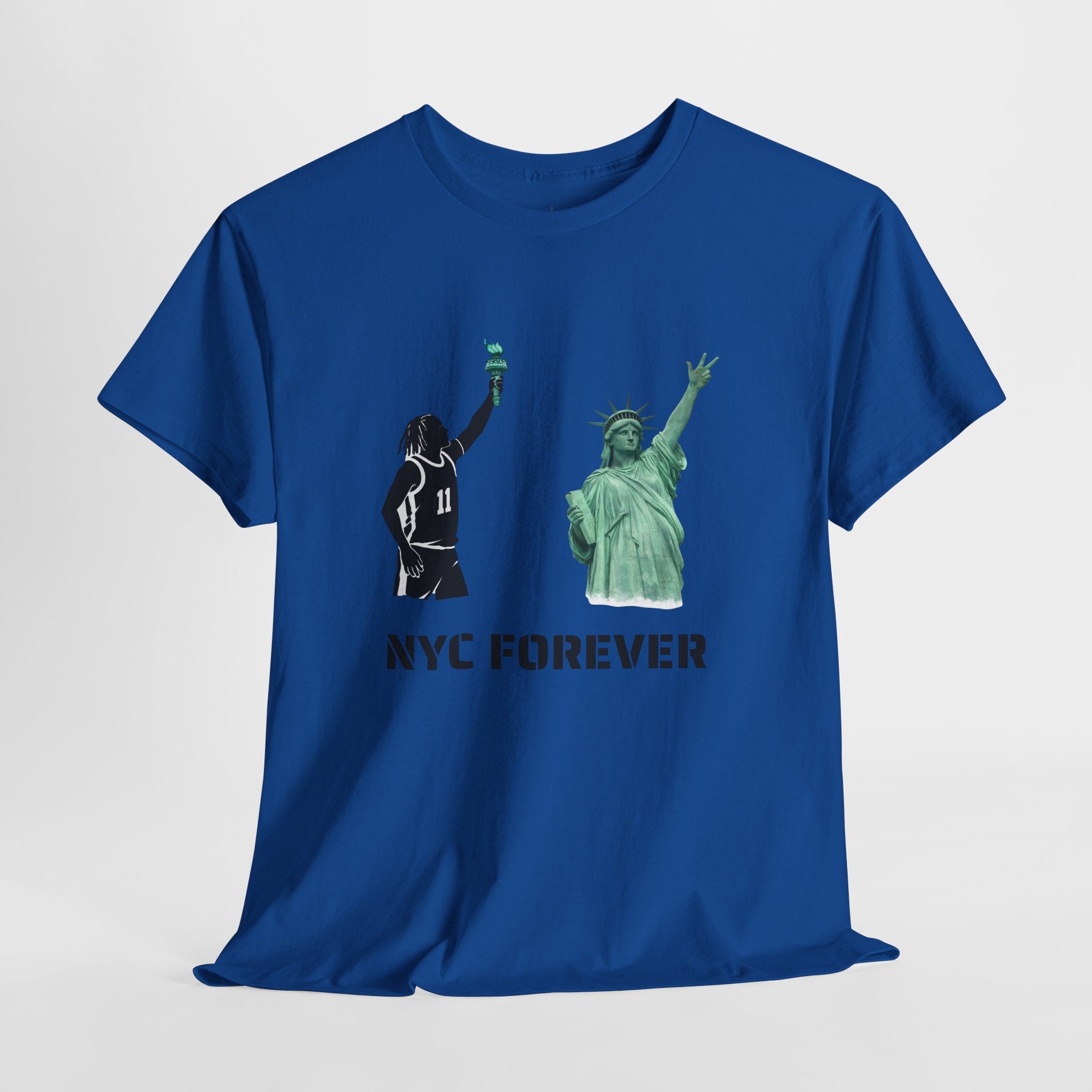 New York Forever Basketball Tee | Jalen Brunson Statue of Liberty T-Shirt