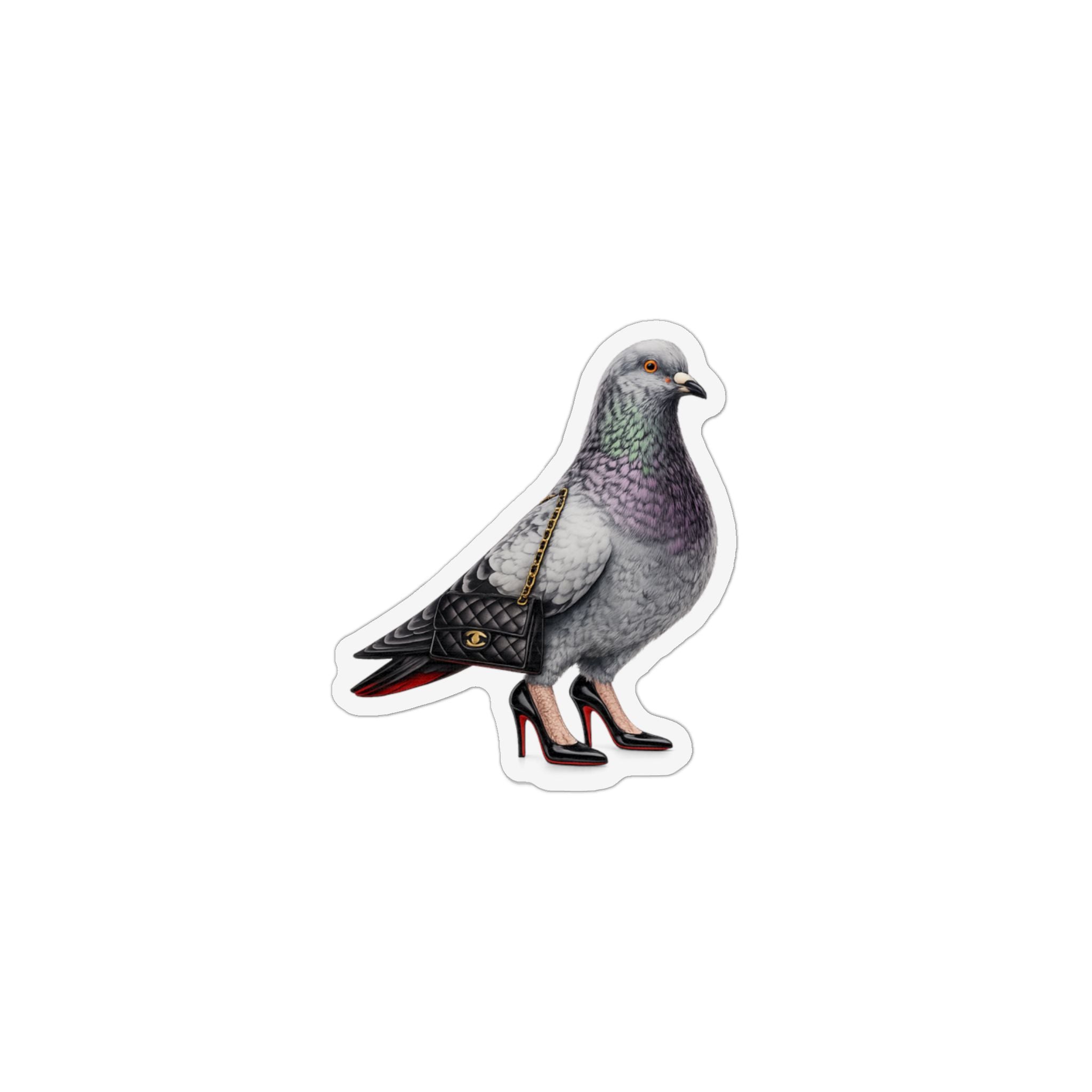 Meatpacking District NYC Pigeon Magnet | Designer Accessories Bird Lover Fridge Magnet