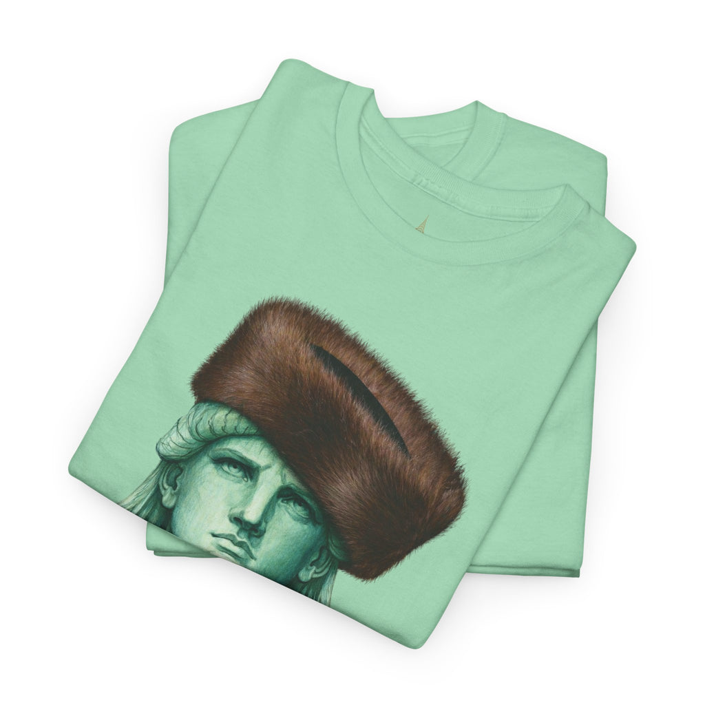 Statue of Liberty Crowned with Shtreimel T-Shirt | NYC Statue Tee