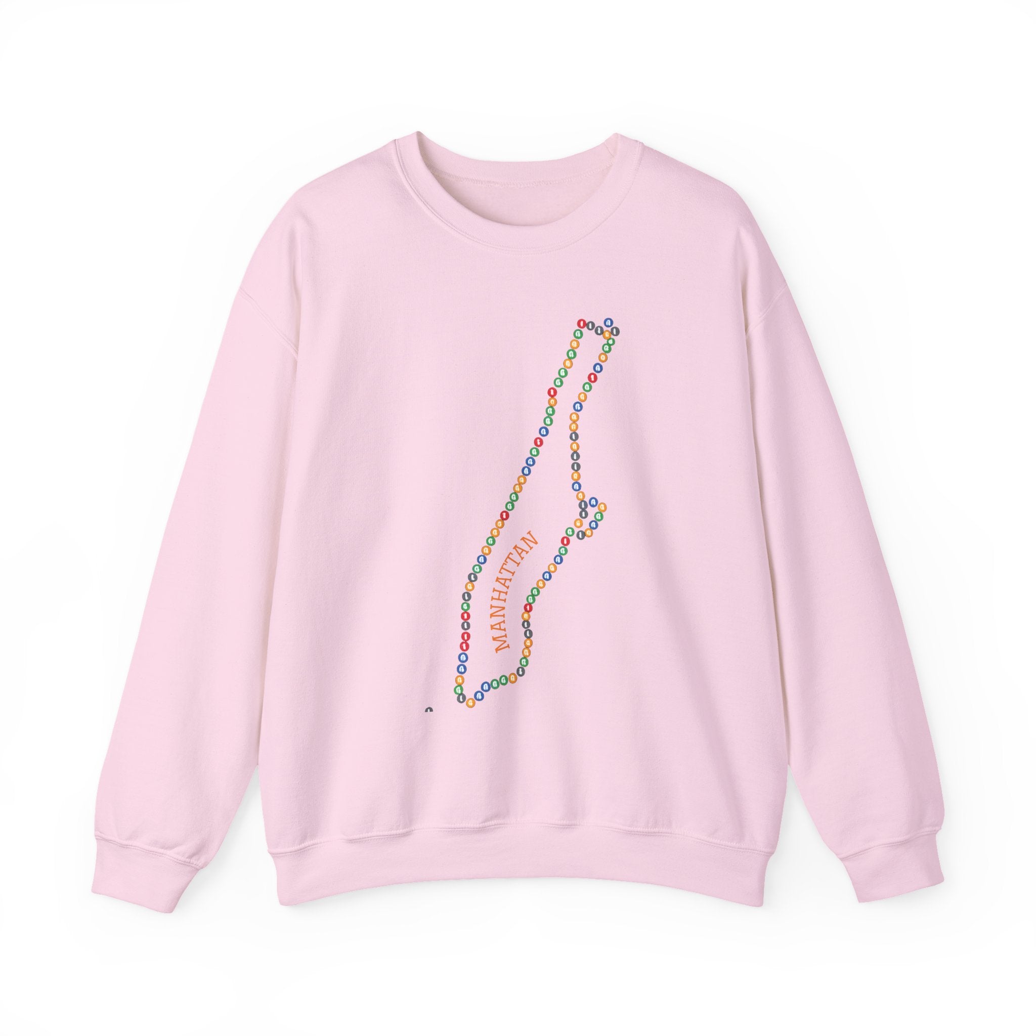 Manhattan Map Subway Signs Sweatshirt | NYC Crewneck Sweater