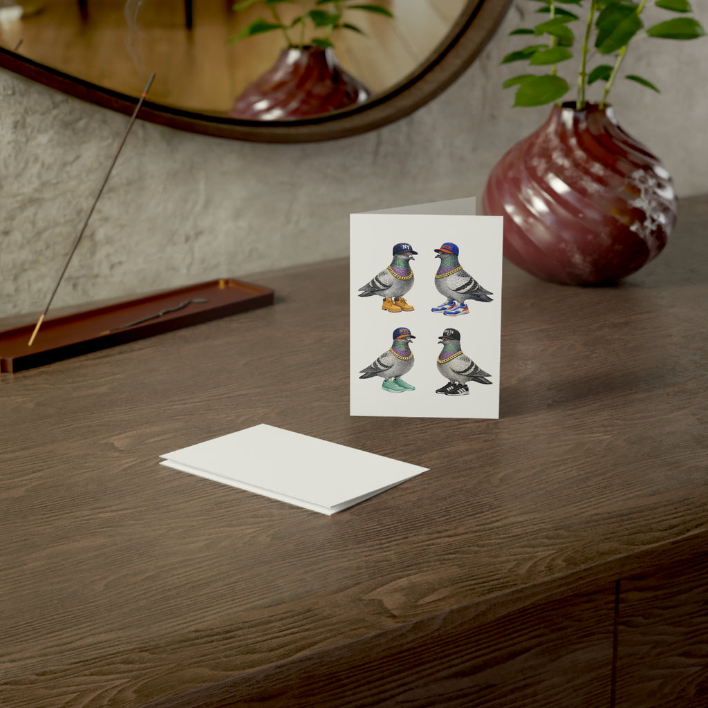 New York Sports Fan NYC Pigeon Greeting Cards | NY Sports Basketball Baseball  Bird Lover Card Pack