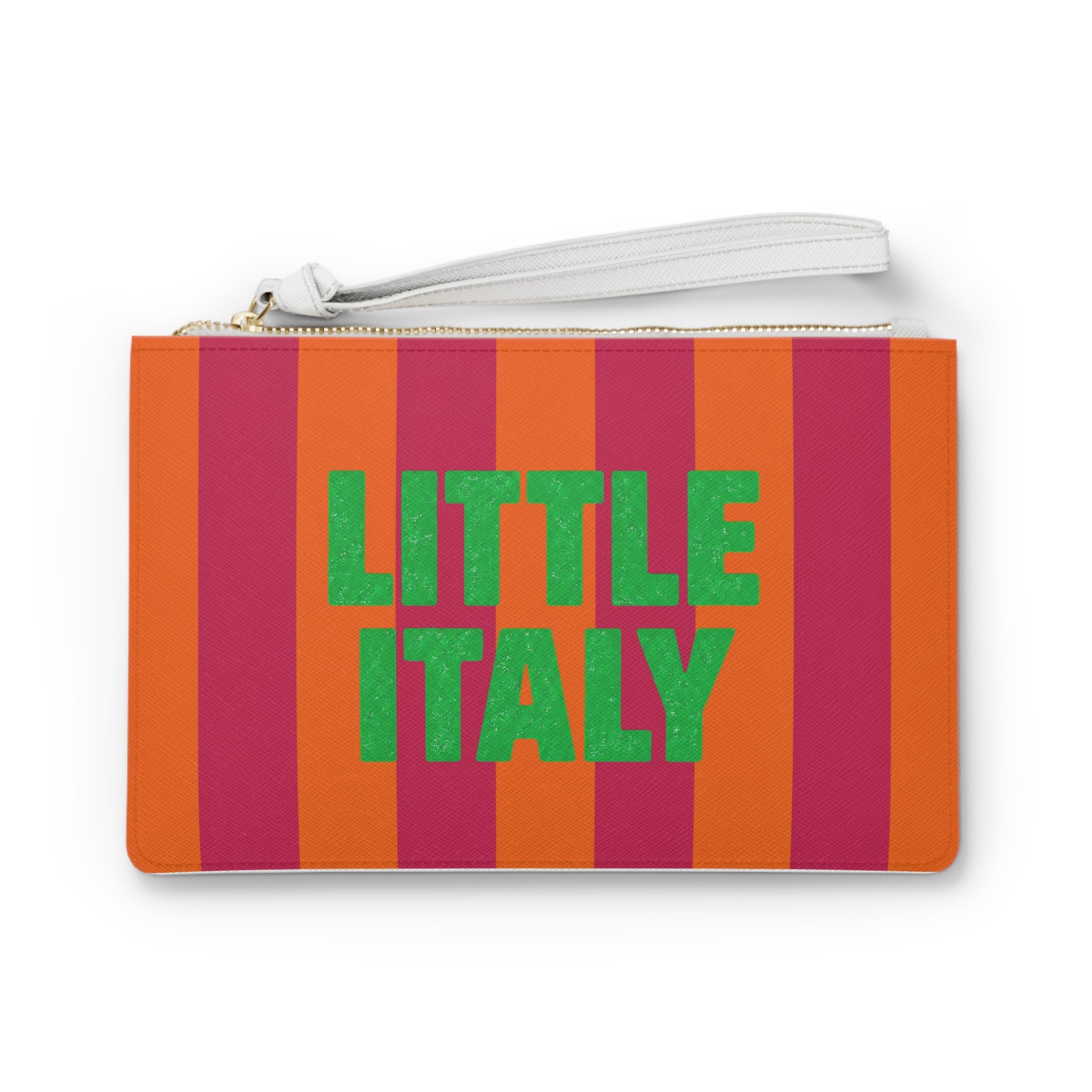 Little Italy Striped Clutch Bag — Colorful Striped Wristlet for Travel & Urban Style