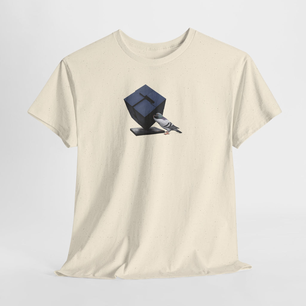 Customizable Astor Place NYC Pigeon T-Shirt | Alamo Black Cube Tee