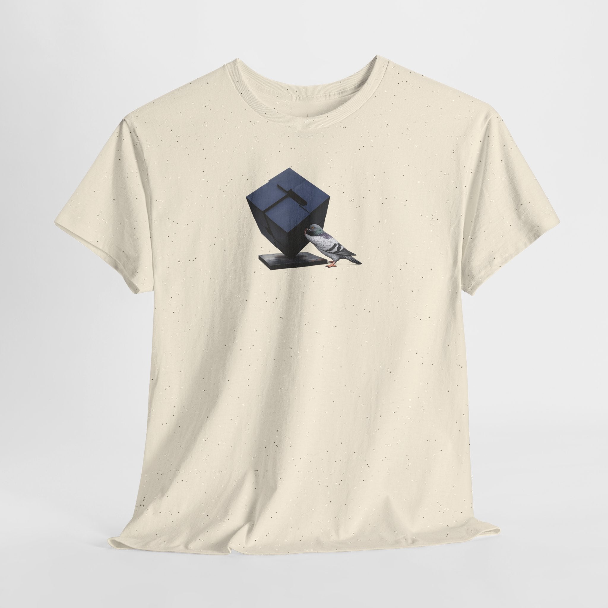 Customizable Astor Place NYC Pigeon T-Shirt | Alamo Black Cube Tee