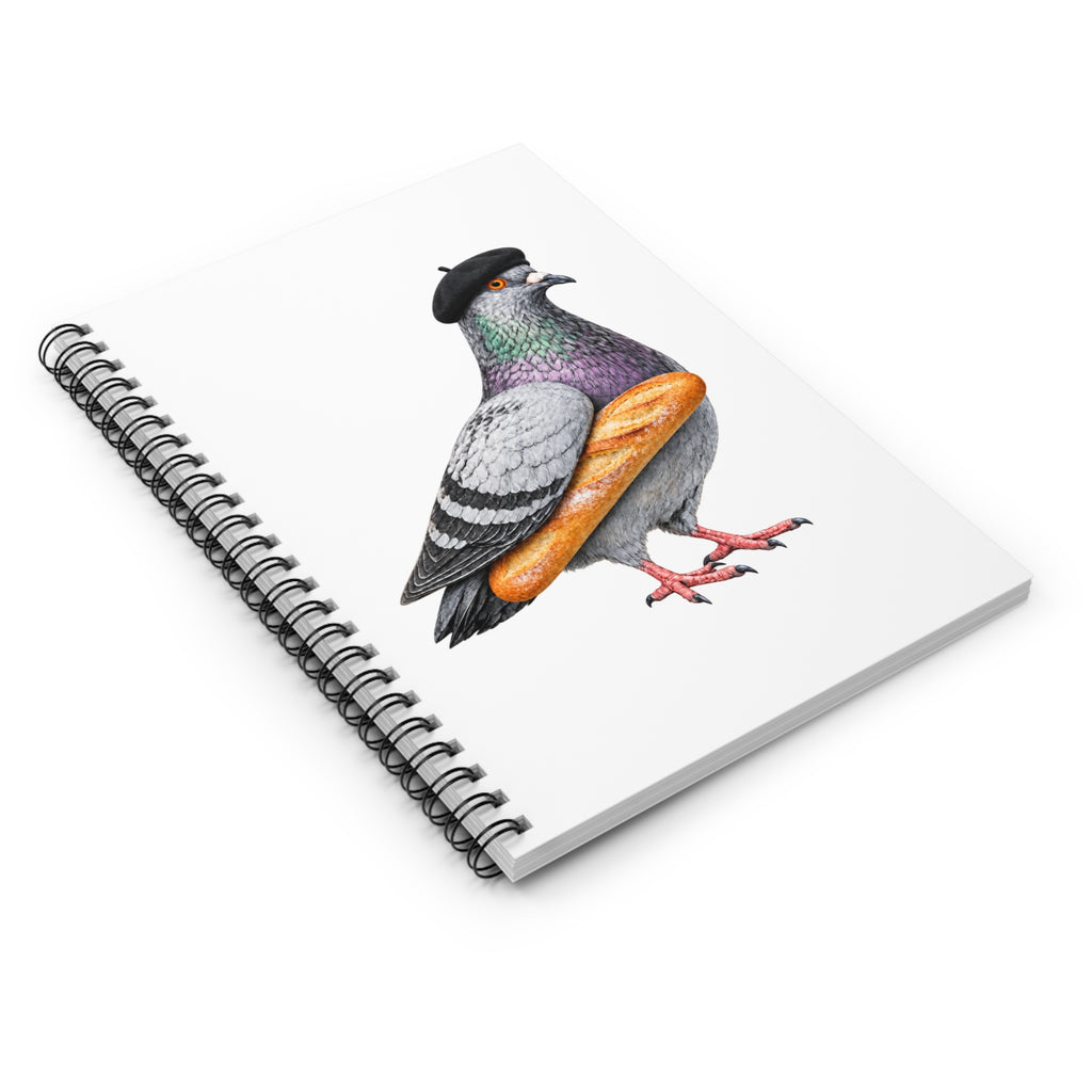 Customizable Carroll Gardens NYC Pigeon Spiral Journal | Bronx Little Italy Bird Lovers Notebook
