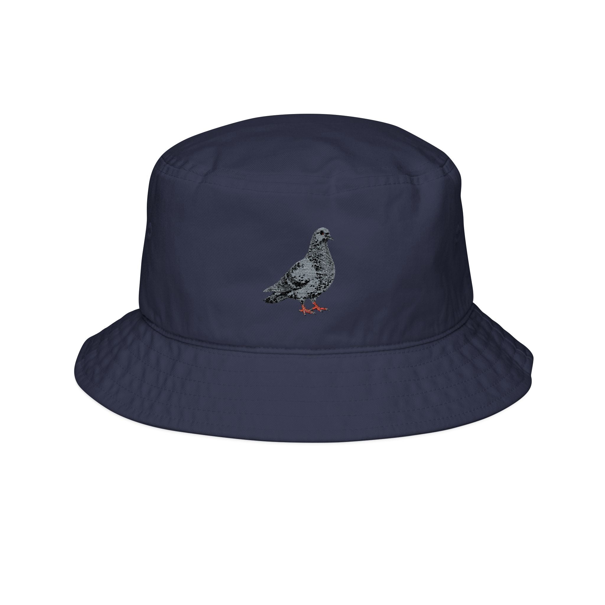 NYC Pigeon Embroidery Bucket Hat | The New Yorker Embroidered Bird Hat