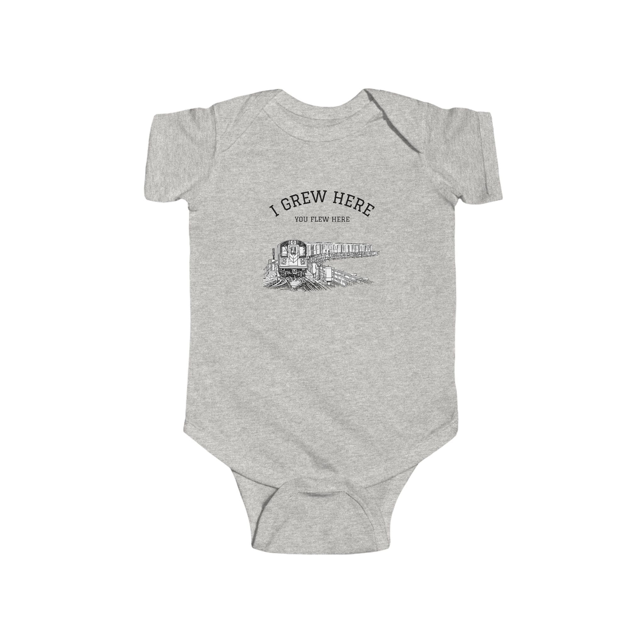 Body de Bebé del Metro Elevado de Nueva York | Yo crecí aquí, tú volaste aquí, baby onesie