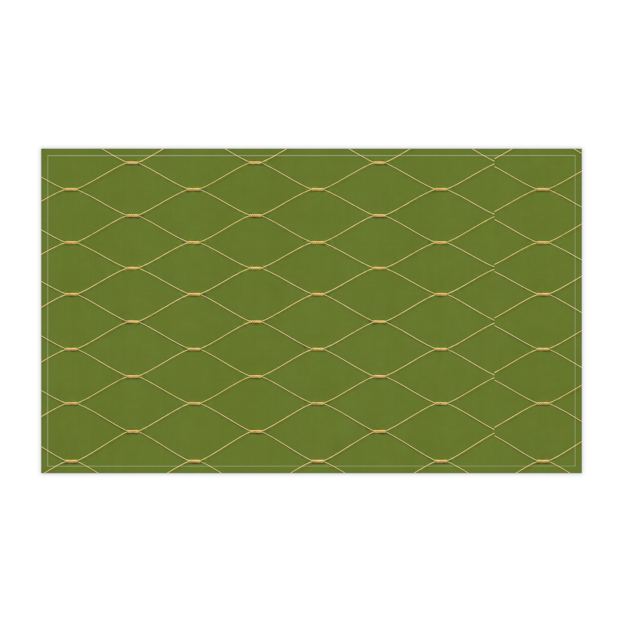 Customizable Gold Netting Wine Bottle Tea Towel — Green Bottle with Gold Netting Kitchen Towel Hostess Gift