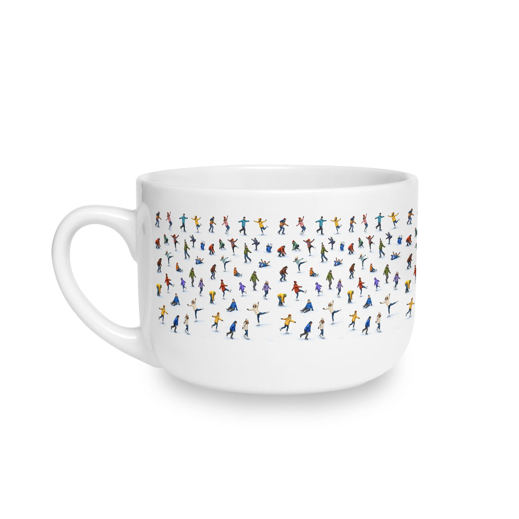 Winter Ice Skaters 25oz Ceramic Soup Bowl