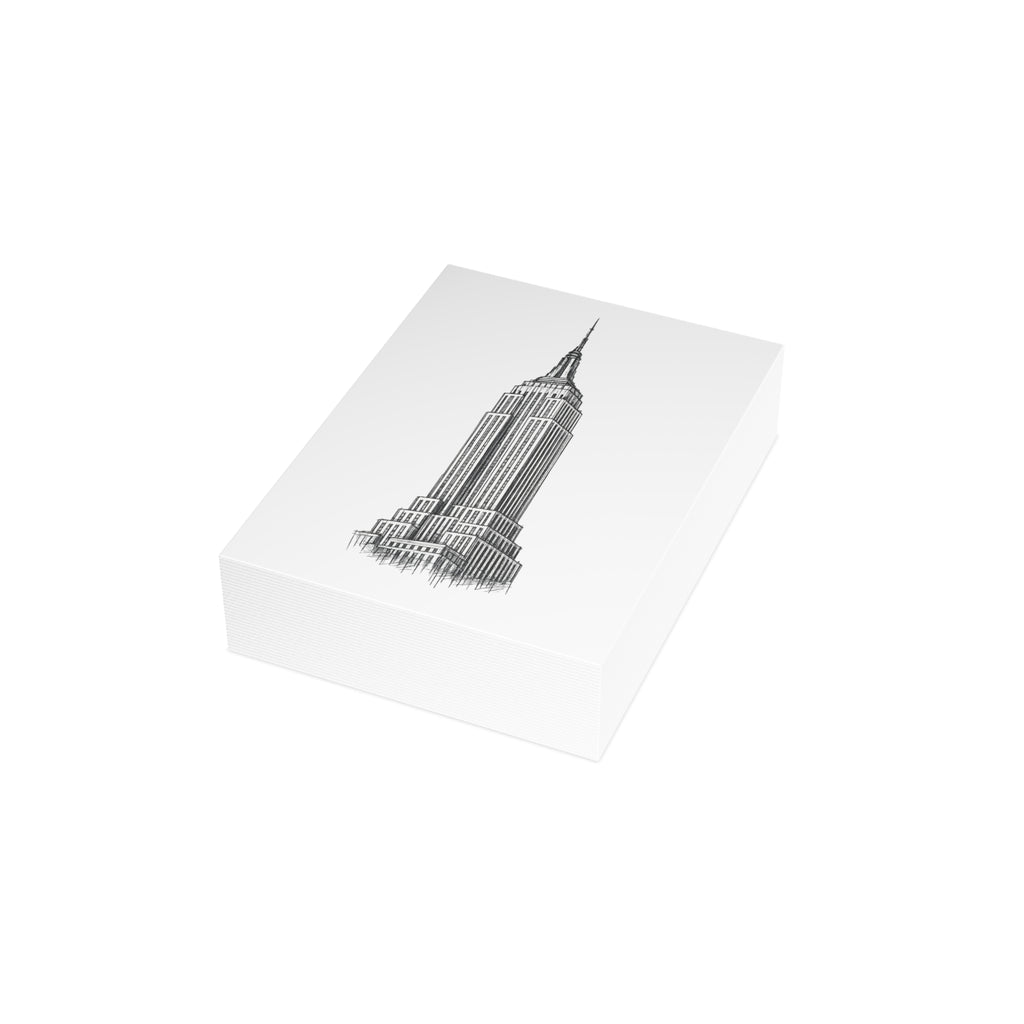 Empire State Building Postcard Set — Architectural Sketch Postcard Bundle (with envelopes)