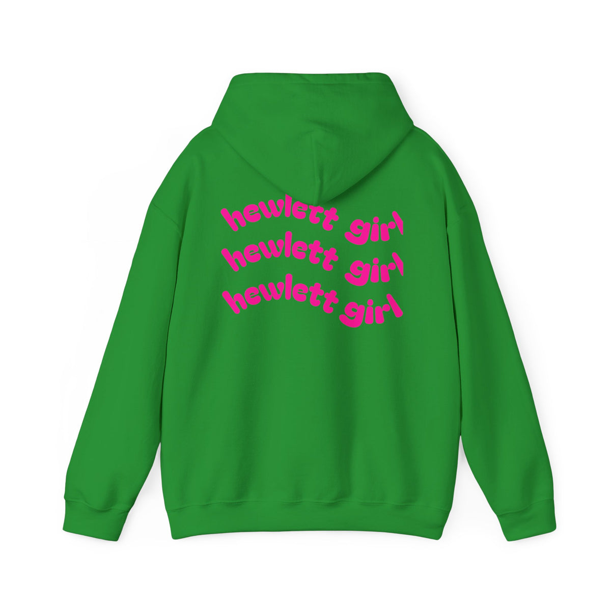Hewlett Girl Hoodie – Retro Pink Wave Back Print Hooded Sweatshirt