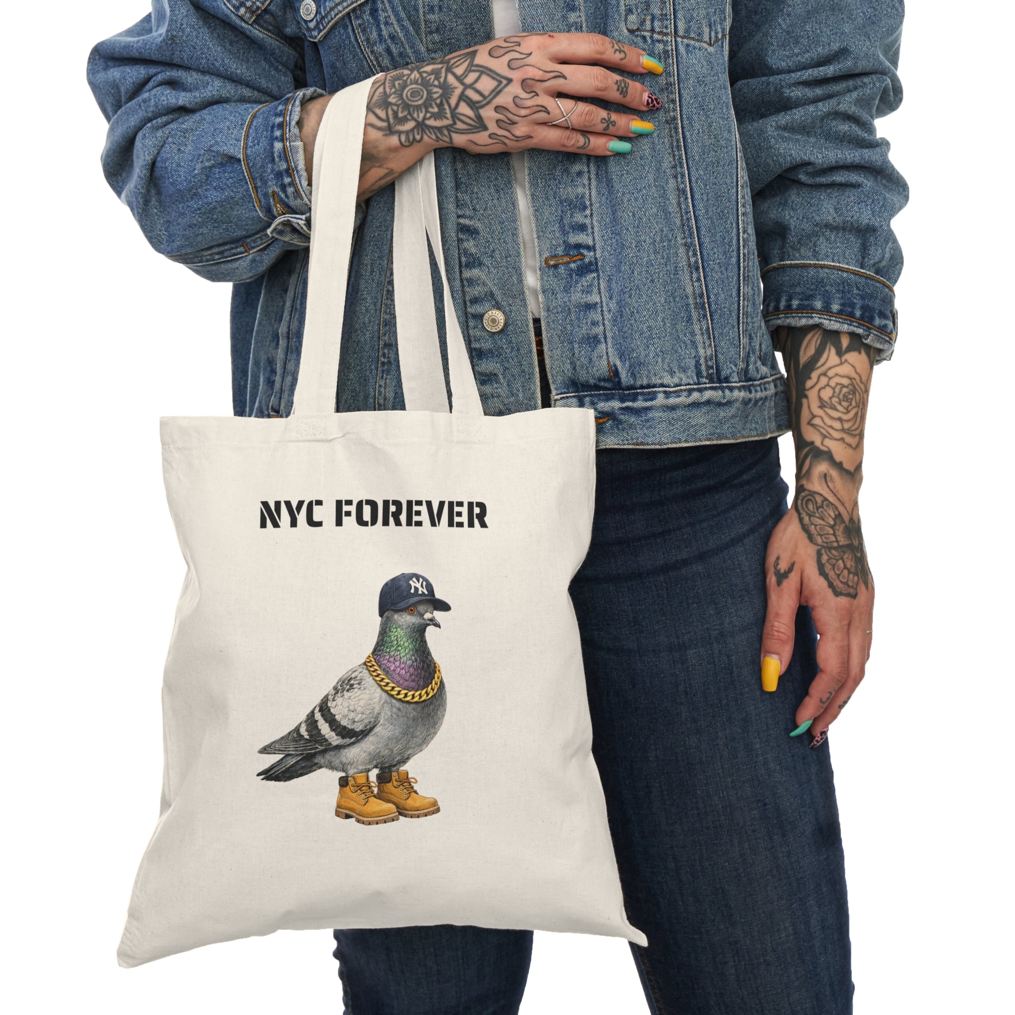 Bronx NYC Pigeon Subway Tote Bag | Illustrated The New Yorker Yankees Bird Lovers Tote
