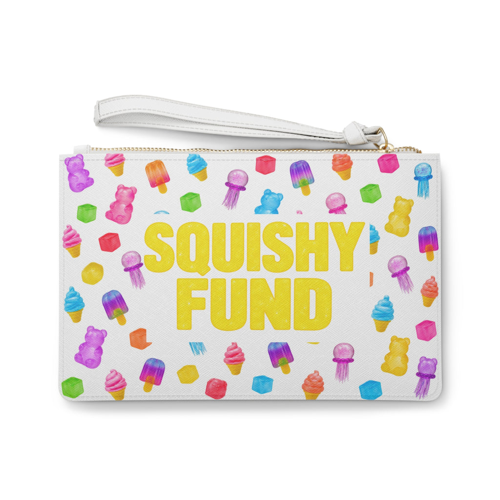 "Squishy Fund" Clutch Bag — "I Need Dough" Colorful Squishies Wallet