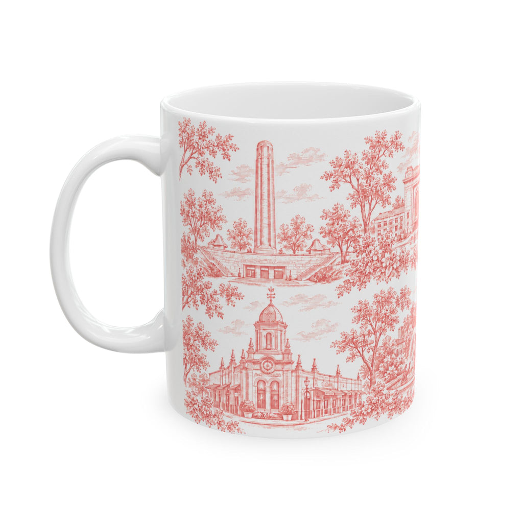 Kansas City Red Toile de Jouy 11oz Ceramic Mug