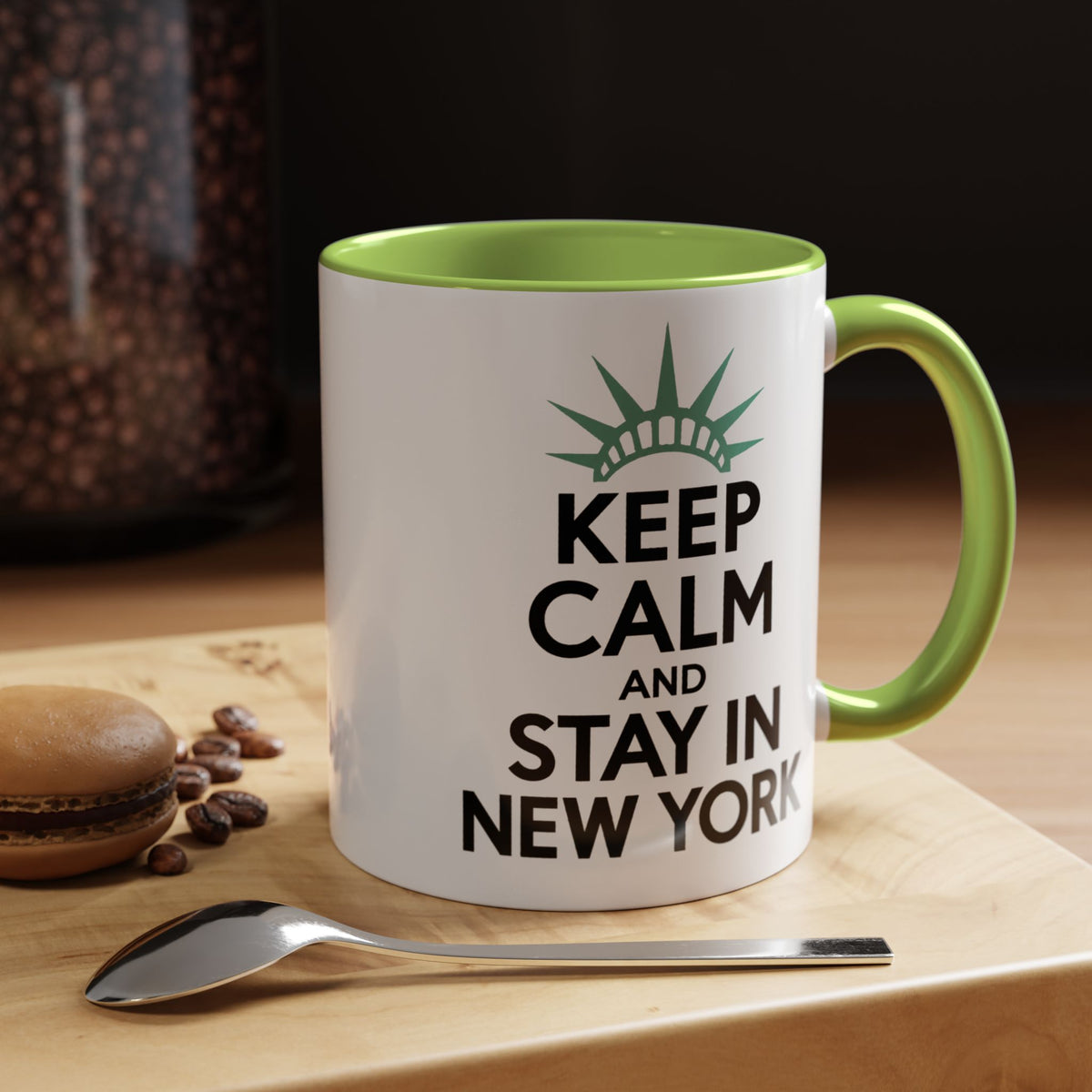 Keep Calm and Stay in New York Accent Coffee Mug 11oz + 15oz