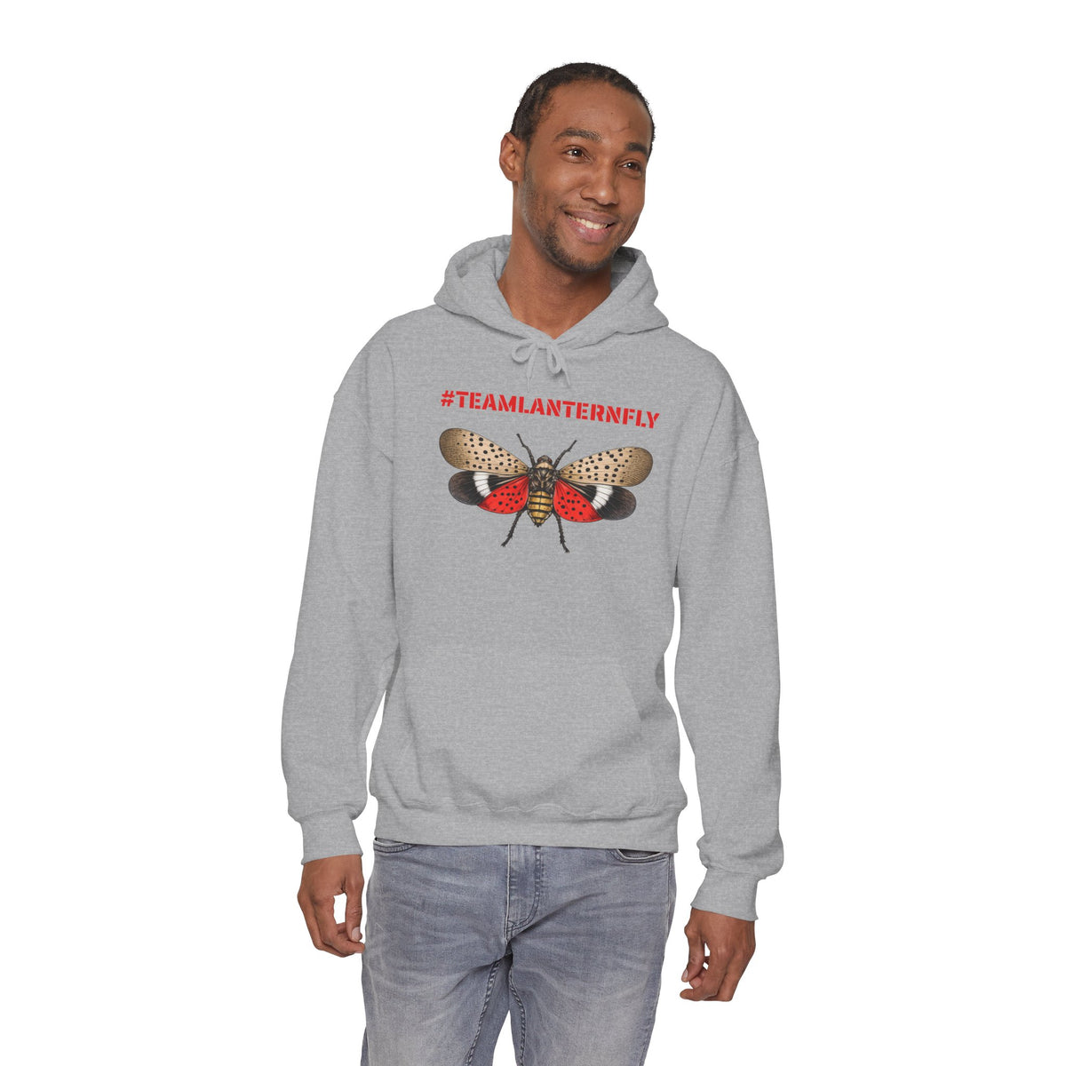 NYC Spotted Lanternfly Hoodie — Team Lanternfly Hooded Pullover Sweatshirt