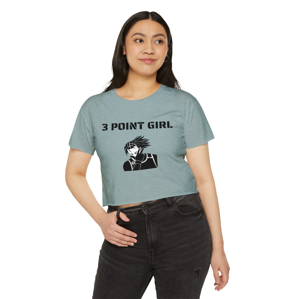 3 Point Girl Crop Top Tee | New York Knicks Jalen Brunson Basketball T-shirt