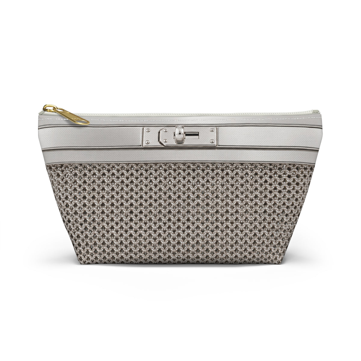 Canal Street Silver Makeup Bag —  T-Bottom Travel Bag