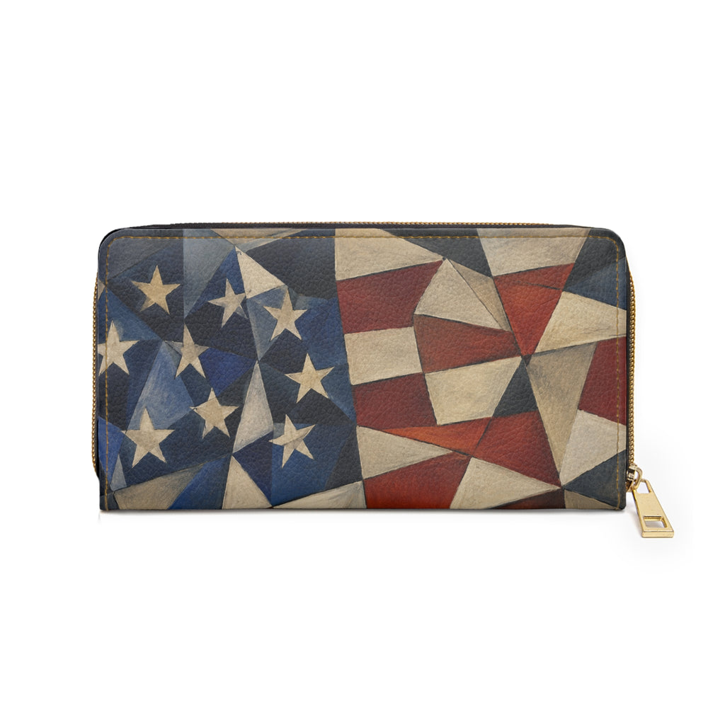 July 4th Zipper Wallet — America 250 Red, White and Blue Wallet