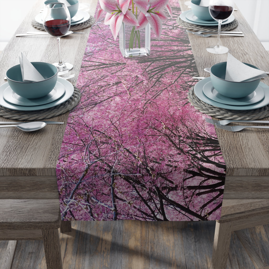 Flushing Meadows Corona Park Cherry Blossoms Table Runner — Queens Flowers Dining Table Decor