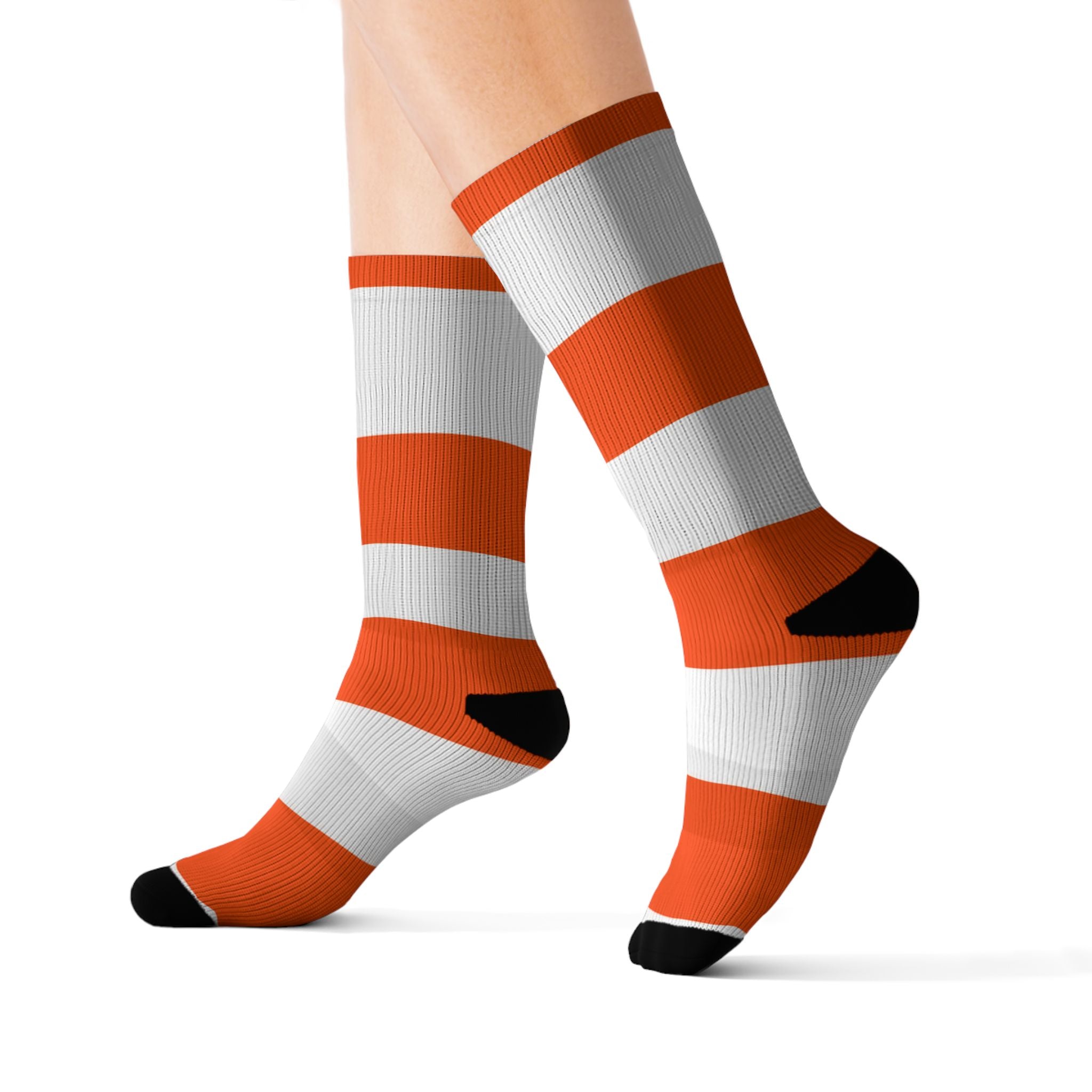 NYC Orange Steam Funnel Socks — Steamy Feet Sublimation Socks