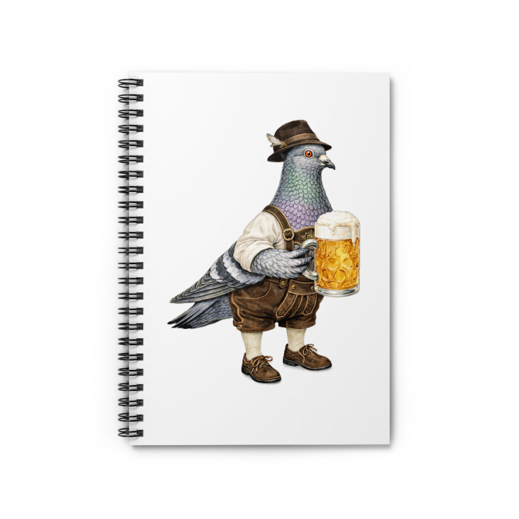 Customizable Yorkville NYC Pigeon Spiral Journal | Beergarden Bird Lovers Notebook