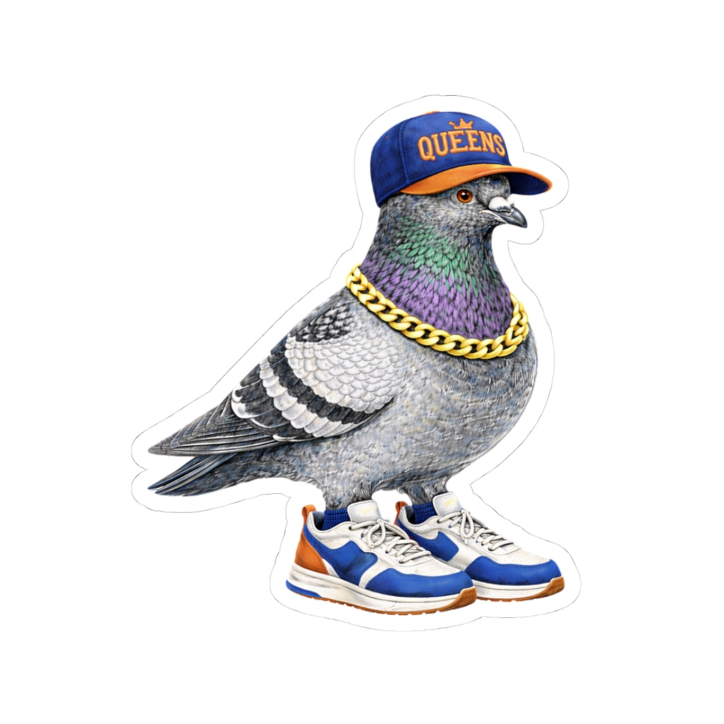 Queens NYC Pigeon 3" x 3" Sticker