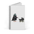 Customizable Park Slope NYC Pigeon Spiral Journal | Brooklyn Mommy Bird Lovers Notebook