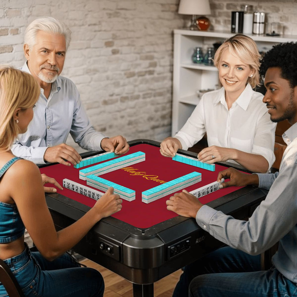 Maroon Mahj Queen Mahjong Mat 31.5"x31.5" (Ship Folded)