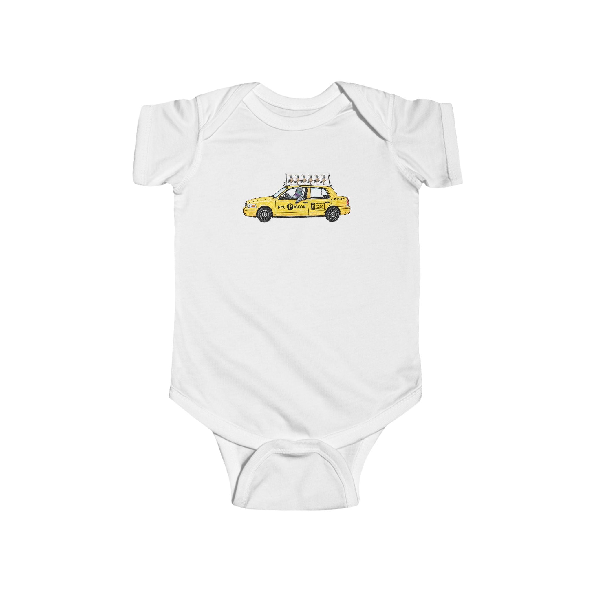Customizable Jackson Heights NYC Pigeon Baby Onesie | New Yorker Reveal Infant Bodysuit