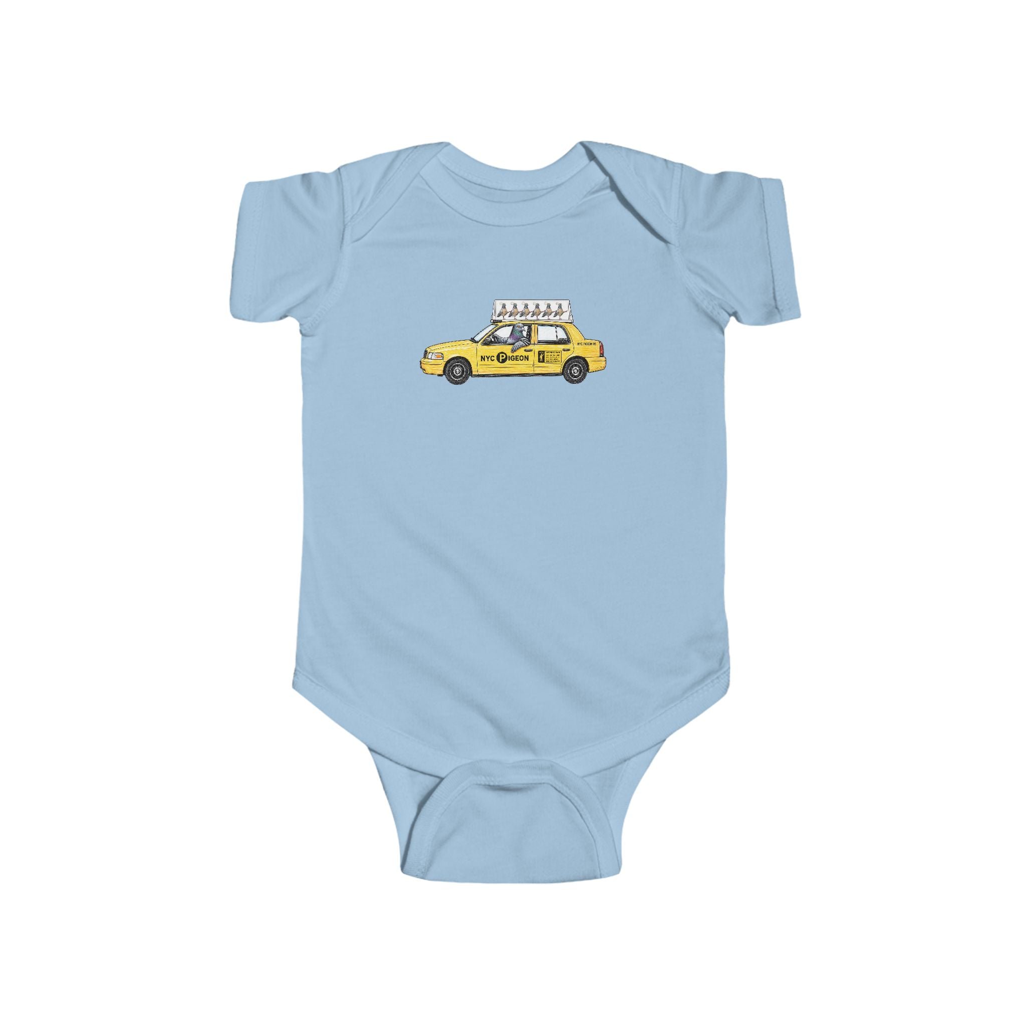 Customizable Jackson Heights NYC Pigeon Baby Onesie | New Yorker Reveal Infant Bodysuit