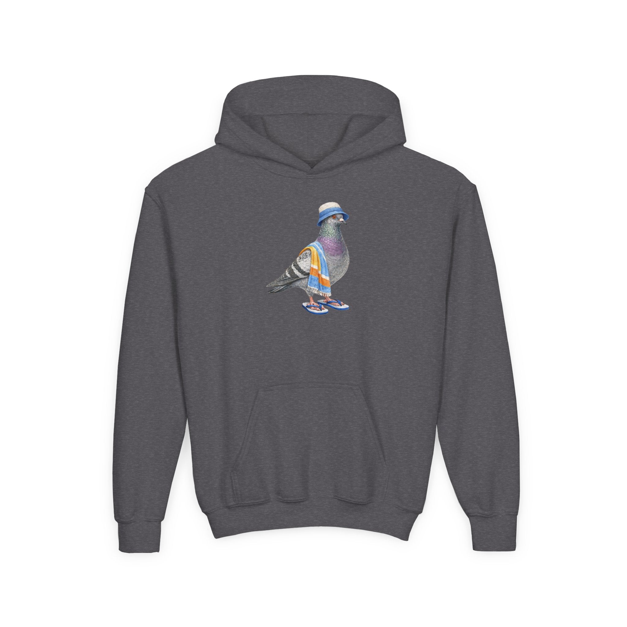 Customizable Coney Island NYC Pigeon NYC Kids Hoodie | New York Beach Bum Bird Lovers Childrens Hooded Sweatshirt