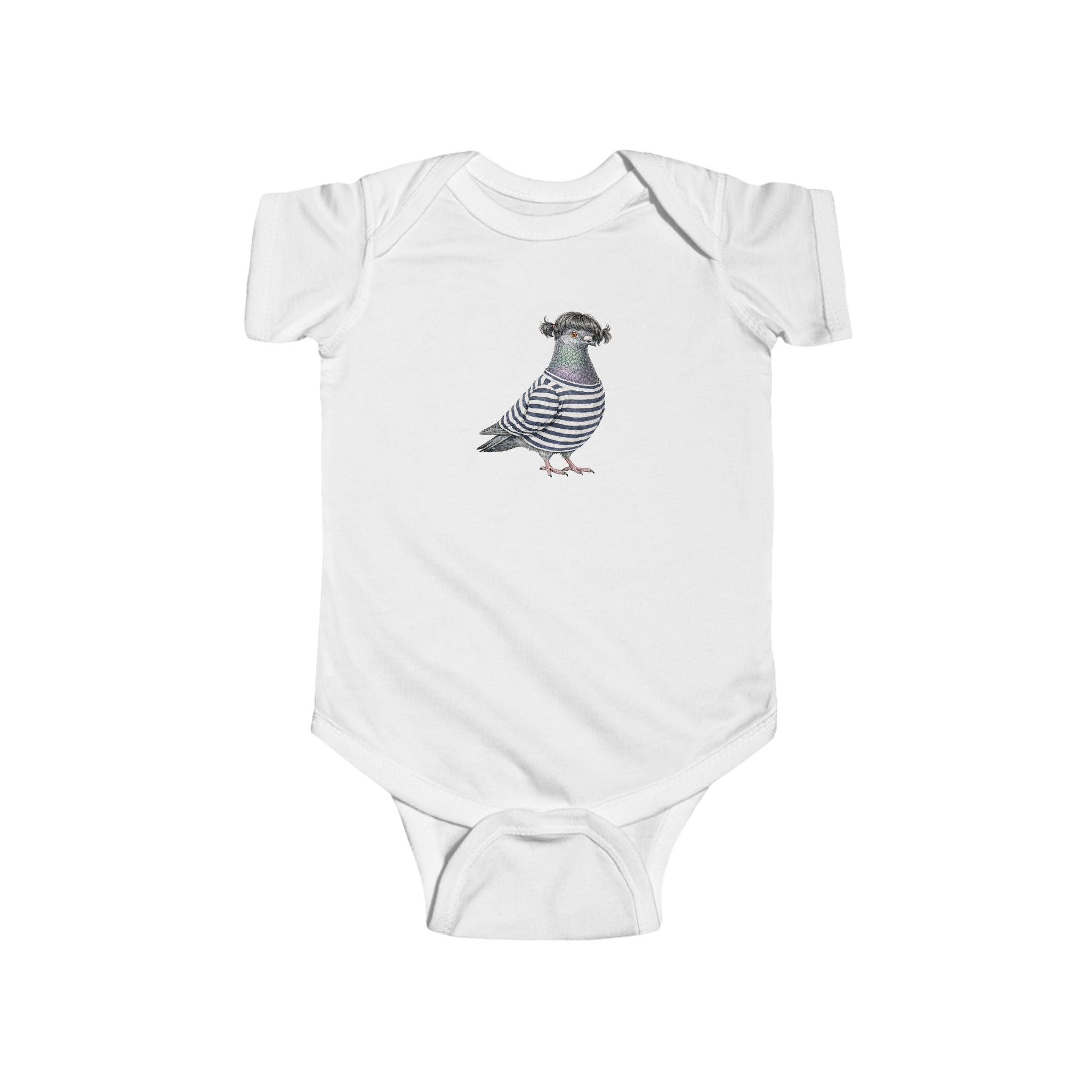 Customizable Williamsburg NYC Pigeon Baby Onesie | New Yorker Reveal Infant Bodysuit