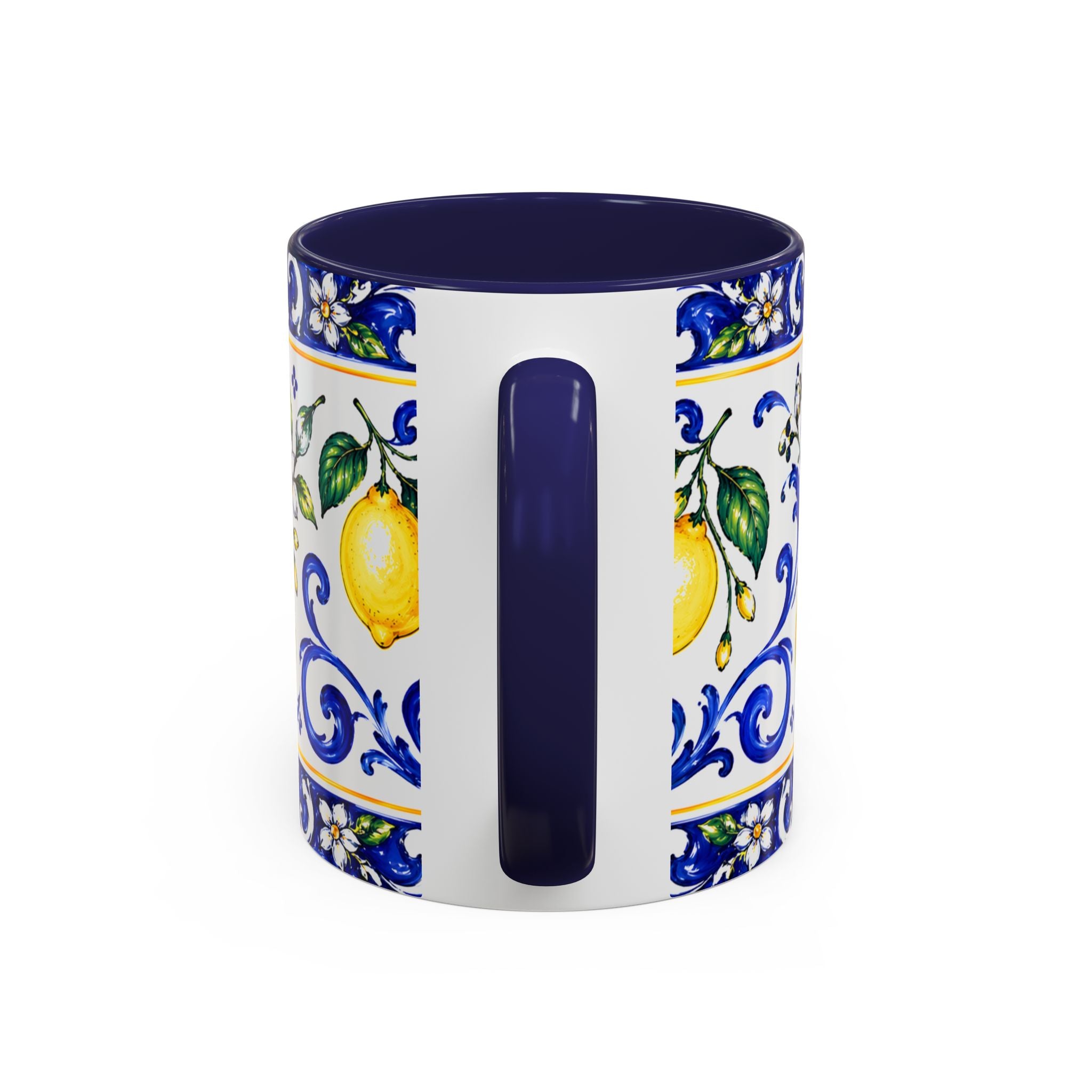 Little Italy Amalfi Blue with Lemon Mug — Blue Ceramic Kitchen Mug (11oz)